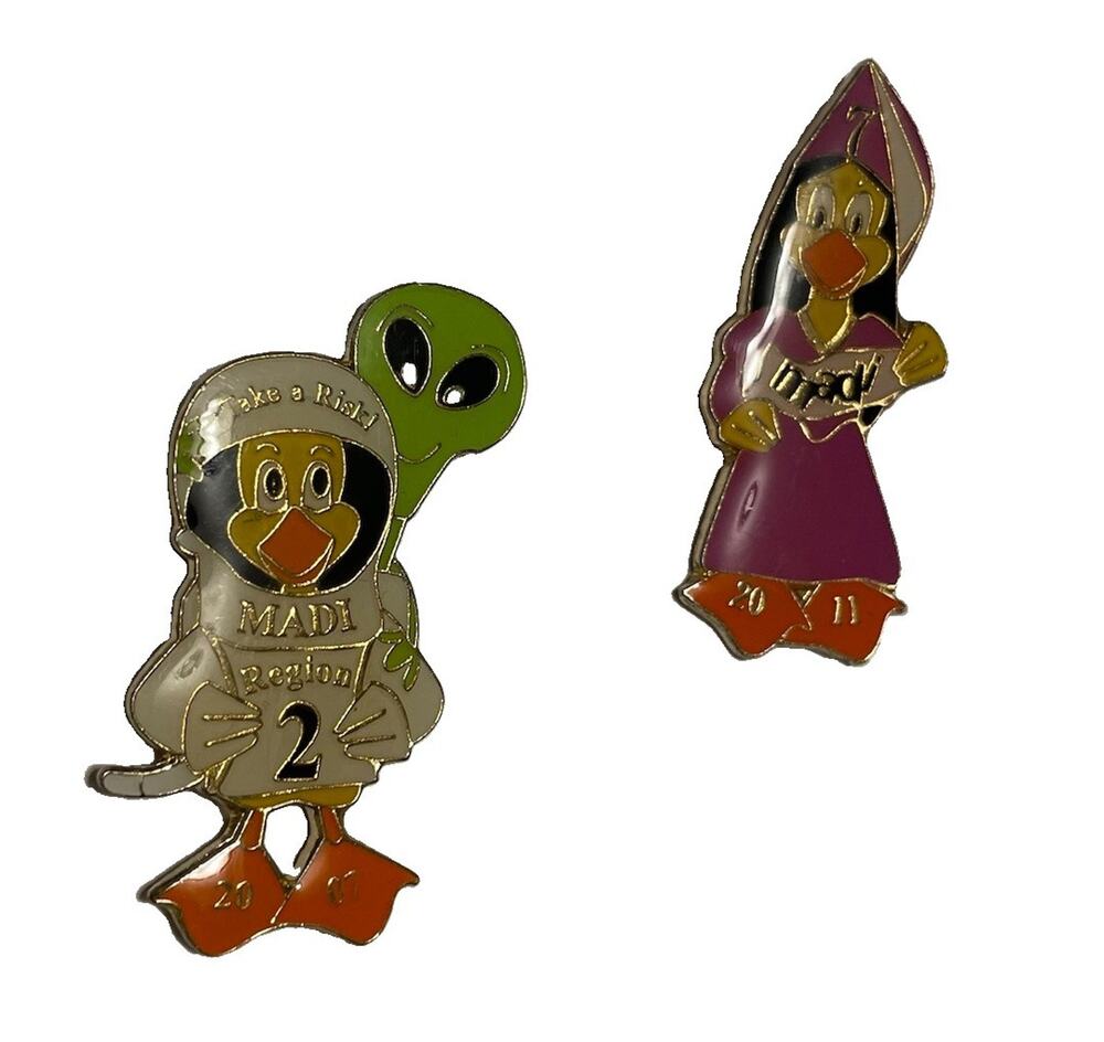 Collectible Madi Duck Pin Set Massachusetts Destination Imagination Region 2